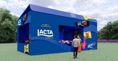 Lacta leva caixa de variedades gigante a parque em São Paulo