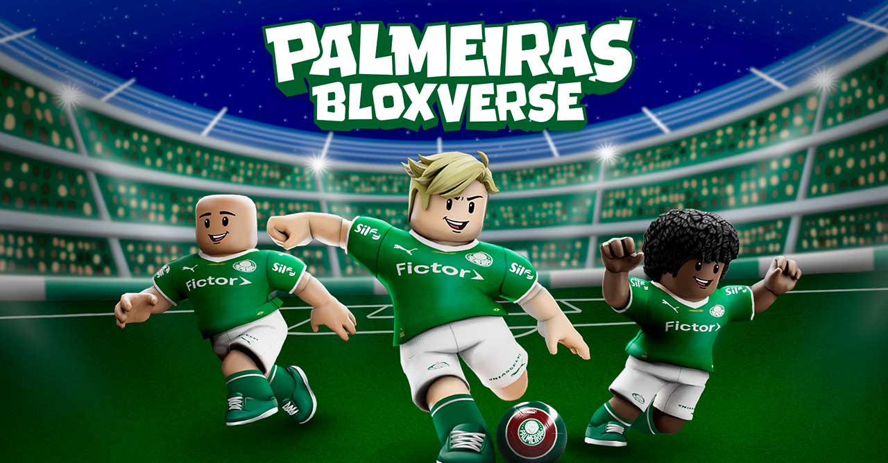 Bloxverse inspirado no Palmeiras traz elementos da história do clube (Crédito: Divulgação)