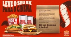 Burger King usa Código do Consumidor para incentivar alimentos nos cinemas