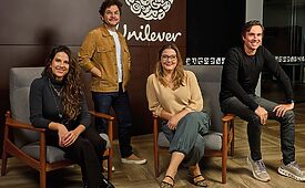 Beatriz Seabra (Dove Hair), Sleyman Khodor (Milà), Mariana Martins (Dove Beauty) e Léo Balbi (Milà)