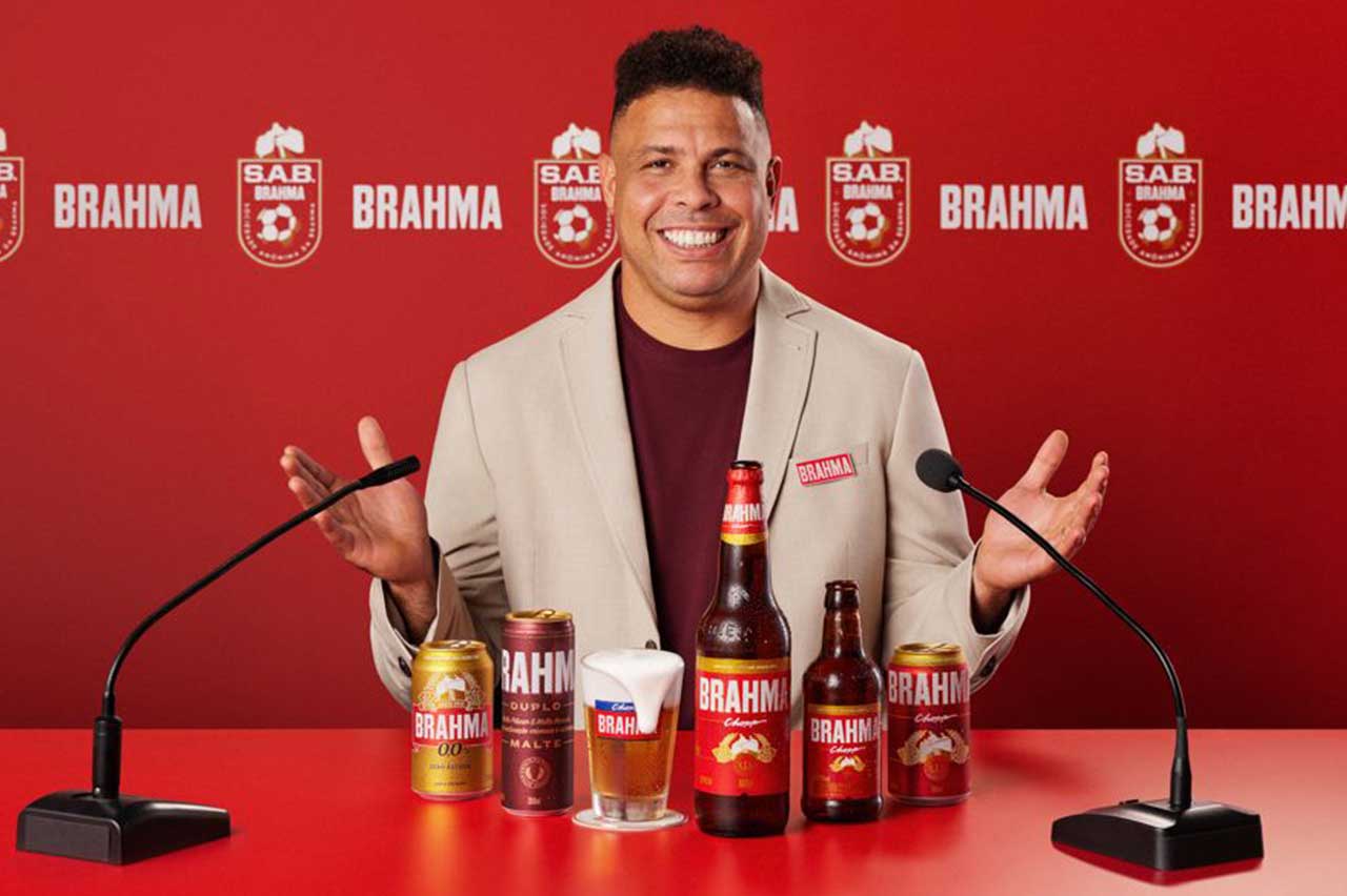 Ronaldo Fenômeno é o presidente da Sociedade Anônima Brahma (Crédito: Divulgação)