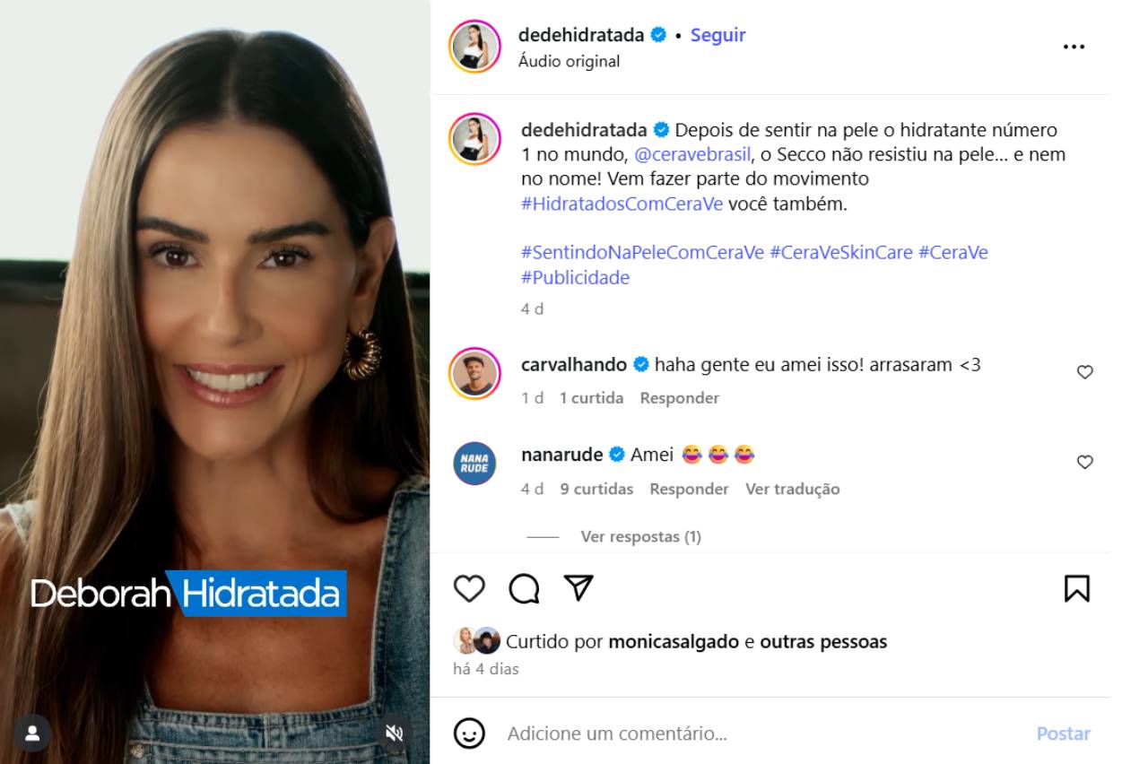 Campanha CeraVe e Deborah Secco