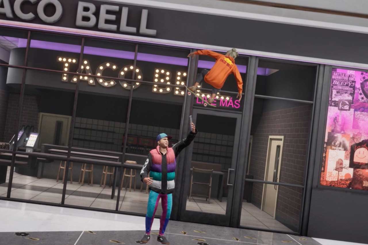 Taco Bell distribuirá skins do jogo Tony Hawk’s™ Pro Skater™ 3 + 4 e energético (Crédito: Divulgação)