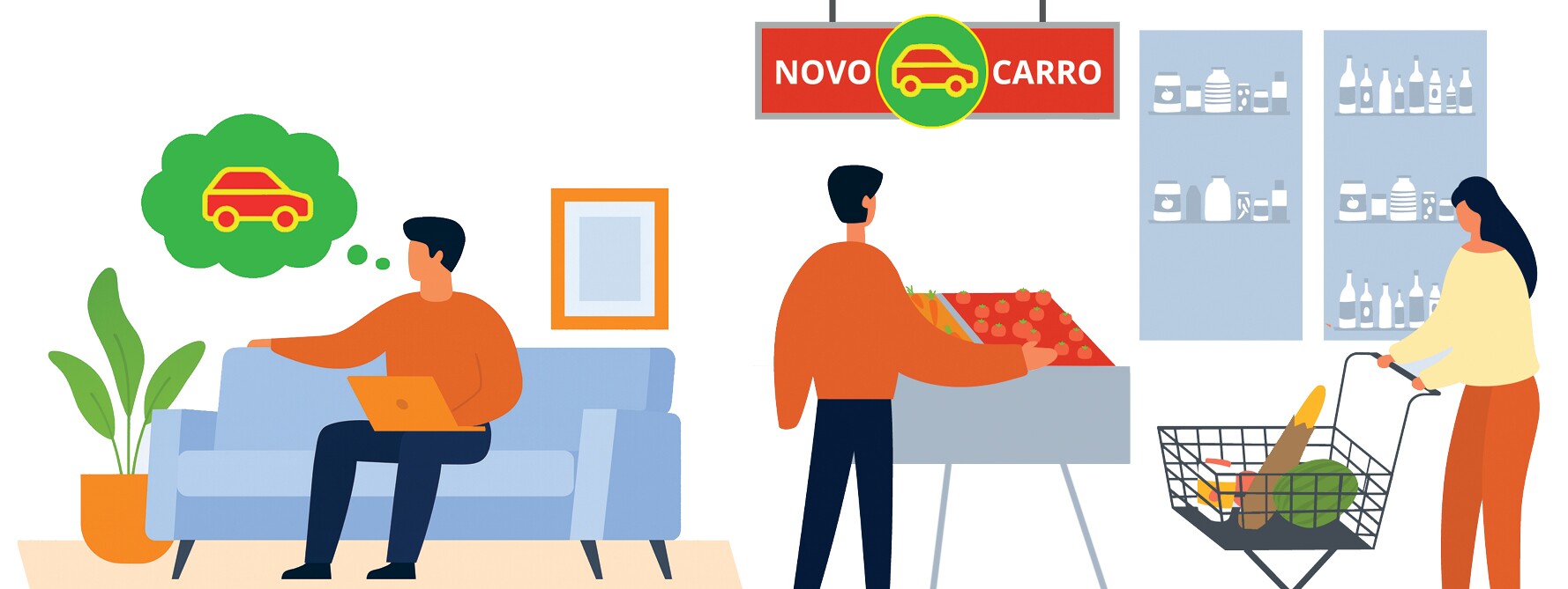 Quarenta por cento das pessoas das classes AB que vão ao supermercado pretendem trocar de carro, de acordo com o TGI Kantar Ibope