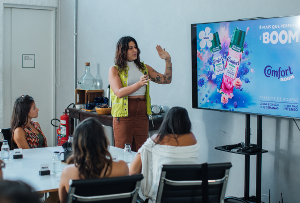 Especialista mostra um dos resultados da MESA de Comfort Boom→ crédito: Breno da Matta
