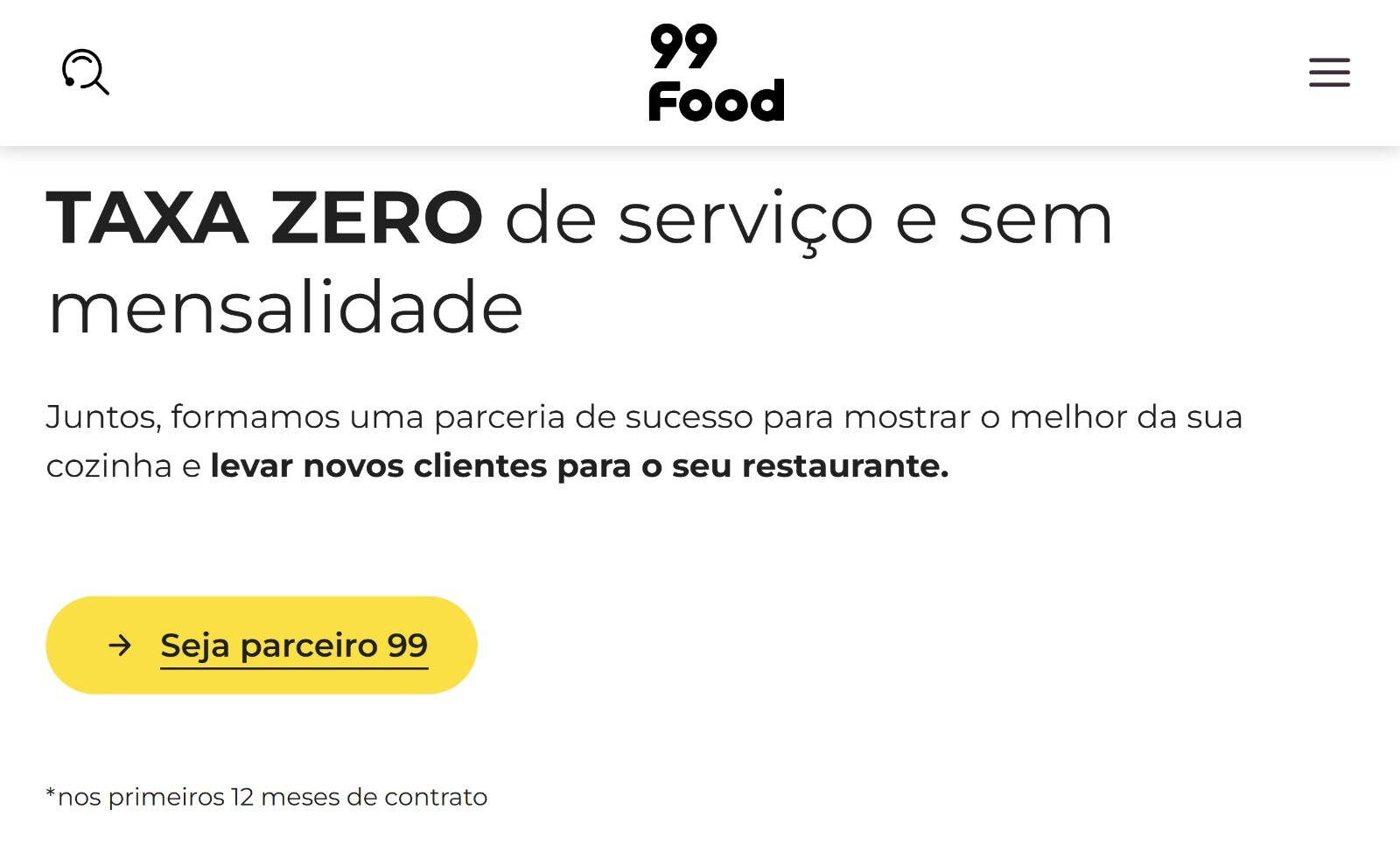 Campanha da 99Food
