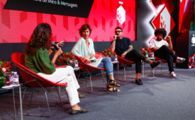 Angerson Vieira, Bruno Brux e Sophie Shonburg analisaram as transformações da criação no Maximidia 2025
