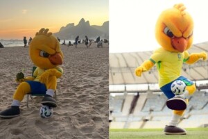 Canarinho faz tour pelo Rio em ativação da CBF