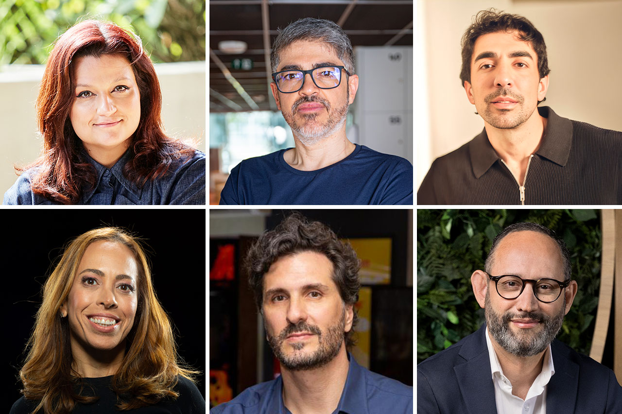 Da esq. para dir.: Chiara Martini (Coca-Cola), Fabiano Abreu (OOH My Media), Fabrício Guimarães (Be Mediatech), Patrícia Alves (Galeria), Rodrigo Cassino (Bizsys) e José Marcelo Rossi (Bradesco)