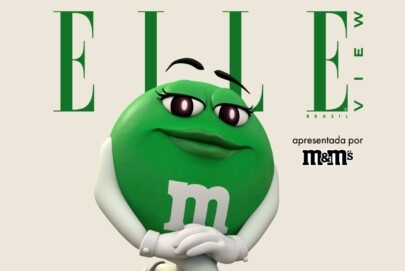 M&M’s verde estampa capa da revista Elle Brasil