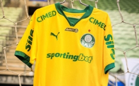 Cimed volta a estampar as camisas do Palmeiras (Crédito: Divulgação / Palmeiras)