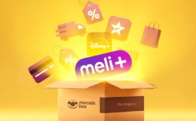 O Mercado Livre anuncia o lançamento do Meli+ Mega, programa de fidelidade que inclui, em uma única assinatura, quatro serviços de streaming: Netflix, Disney+, HBO Max e Apple TV+ (Crédito: Divulgação)