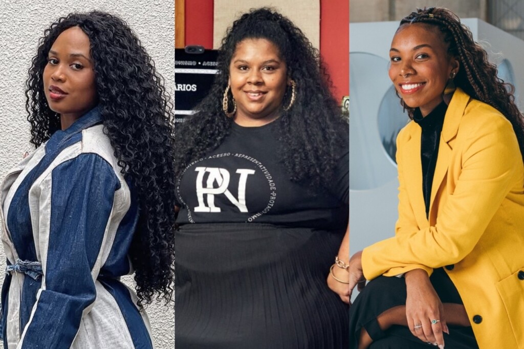 Juliana Lima, Janaína Martins e Daniele Moura, membros do conselho do coletivo Publicitários Negros (Crédito: Meio & Mensagem/Divulgação)