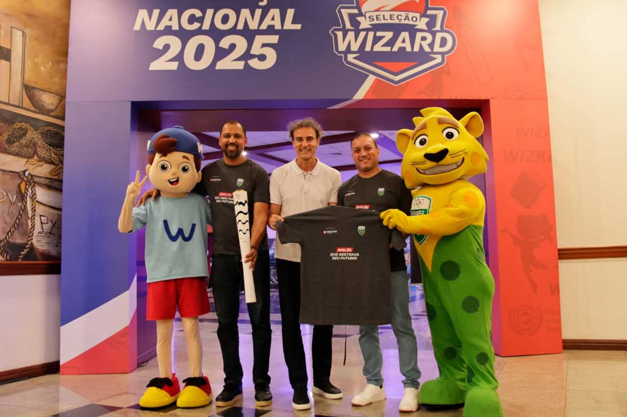 Parceria com a Wizard foi lançada com a presença do ex-atleta olímpico de vôlei de praia Emanuel Rego (Crédito Christian Rizzi_COB)