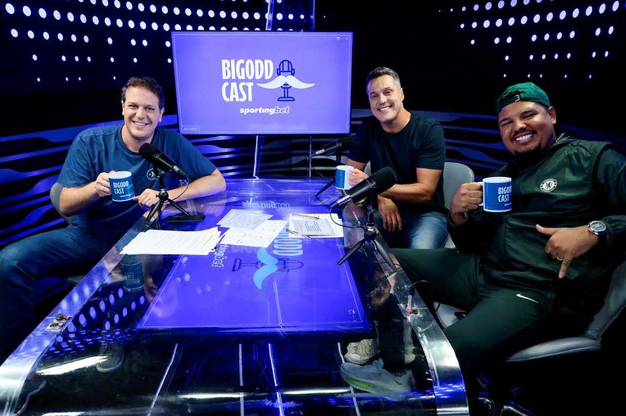 Fred Ring, Julio Cesar e Lucas Tylty estrelam BigOddCast Sportingbet videocast em parceria com o SBT (Crédito: Divulgação)