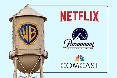 WBD: propostas mais altas da Paramount, Netflix e Comcast