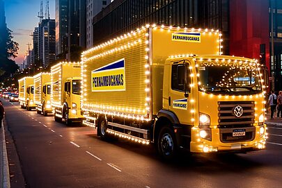 Pernambucanas faz carreata iluminada de Natal em São Paulo