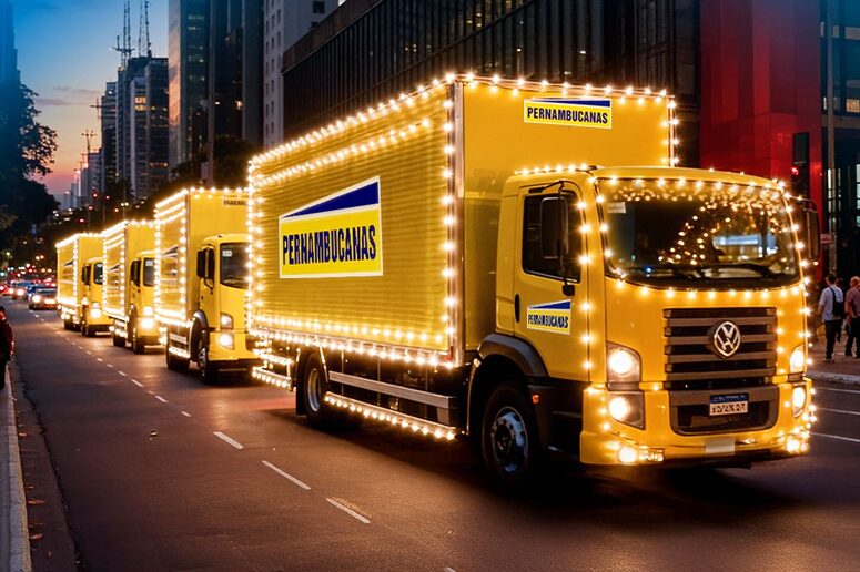 Pernambucanas personaliza caminhões para o Natal (Crédito: Divulgação)