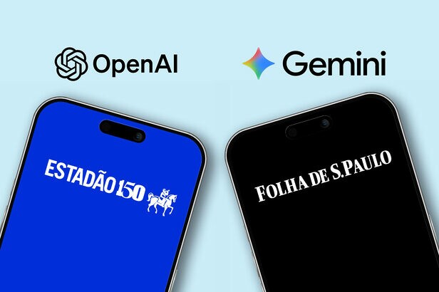 Estadão faz parceria com Google e Folha processa OpenAI