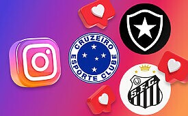Cruzeiro, Santos e Botafogo são o top 3 times com melhor performance digital no Instagram em 2025 (Crédito: AdriaVidal/neuralsuperstudio/Shutterstock/Equipe M&M)