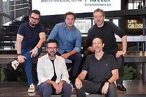 Paulo Ilha, Eduardo Simon e Rafael Urenha, da Galeria, Ricardo Schreier e Alvaro Garcia da Flutter Brazil (Crédito: André Leigo)