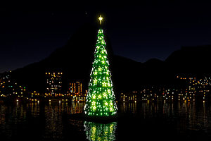 Árvore de Natal da Lagoa Rodrigo de Freitas (Crédito: Divulgação)