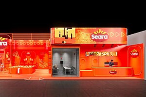 Pedaço do estande da Seara na CCXP 2025 (Crédito: Divulgação)