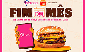 Burger King e Serasa promovem ação na madrugada com sanduíche grátis para consumidores (Créditos: Divulgação)
