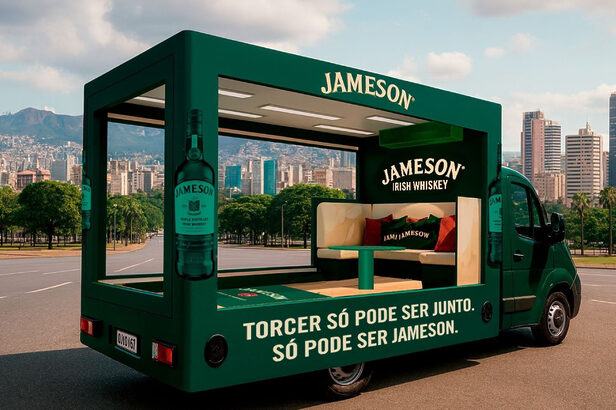 Jameson leva motorhome a jogos de Cruzeiro e Atlético como parte de sua nova campanha no Brasil