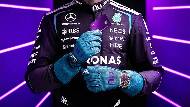 Nubank assina contrato com Mercedes- AMG Petronas F1