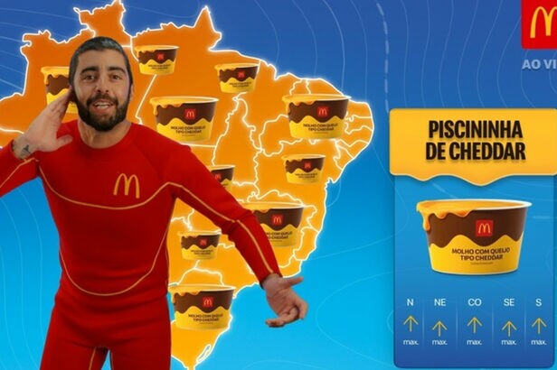 Pedro Scooby destaca novidades da família Cheddar no McDonald’s (Crédito: Divulgação)