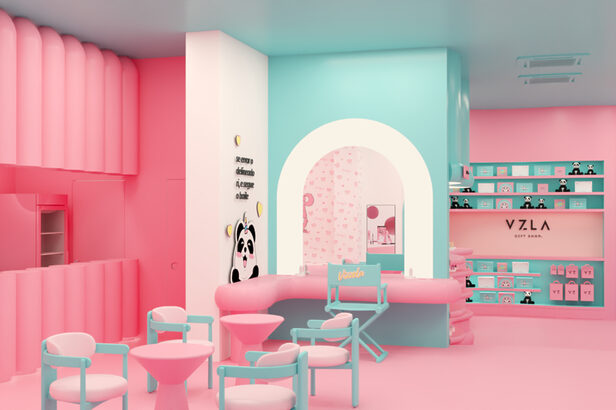 Primeira flagship da Vizzela funciona como hub de experiências (Créditos: Divulgação)