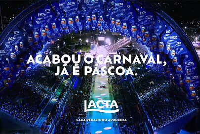 Lacta encerra Carnaval na Sapucaí e inicia Páscoa