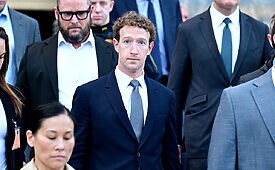 Zuckerberg no tribunal e redes sociais: tão viciantes quanto o cigarro (Crédito: Wally Skalij/GettyImages)