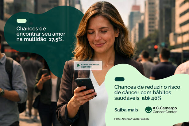 Campanha do A.C.Camargo utiliza comparações do cotidiano para reforçar a importância do diagnóstico precoce (Créditos: Divulgação)