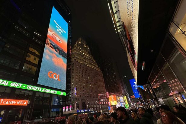 Gol ativação Times Square Nova York