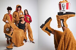 Ação do KFC personaliza peças do público com textura inspirada no empanamento do frango (Créditos: Divulgação)
