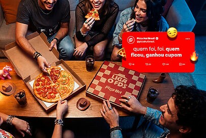 Pizza Hut lança promoção para público que vê festivais de casa