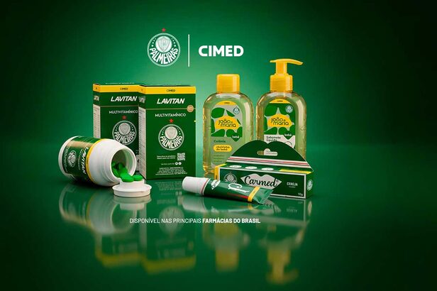 Cimed e Palmeiras estreiam linha de produtos licenciados (Crédito: Divulgação)