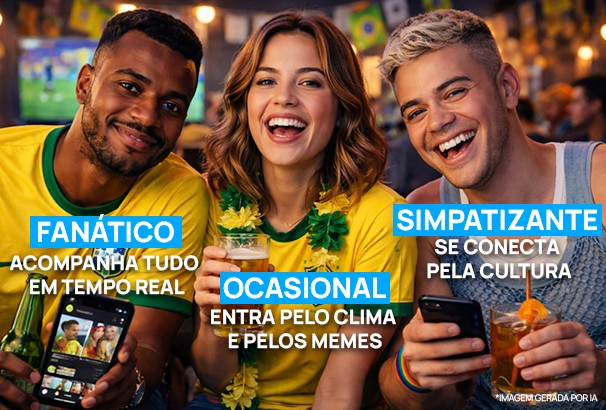 Banca Digital diviviu sua audiência de 71 milhões de brasileiros em três perfis: fanático, ocasional e simpatizante.