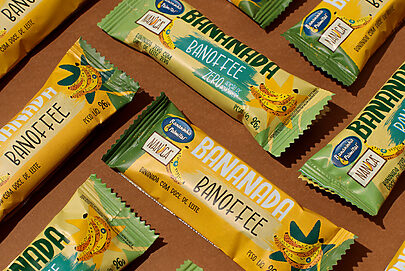 Nanica e Bananinha Palmital lançam snack da torta banoffee