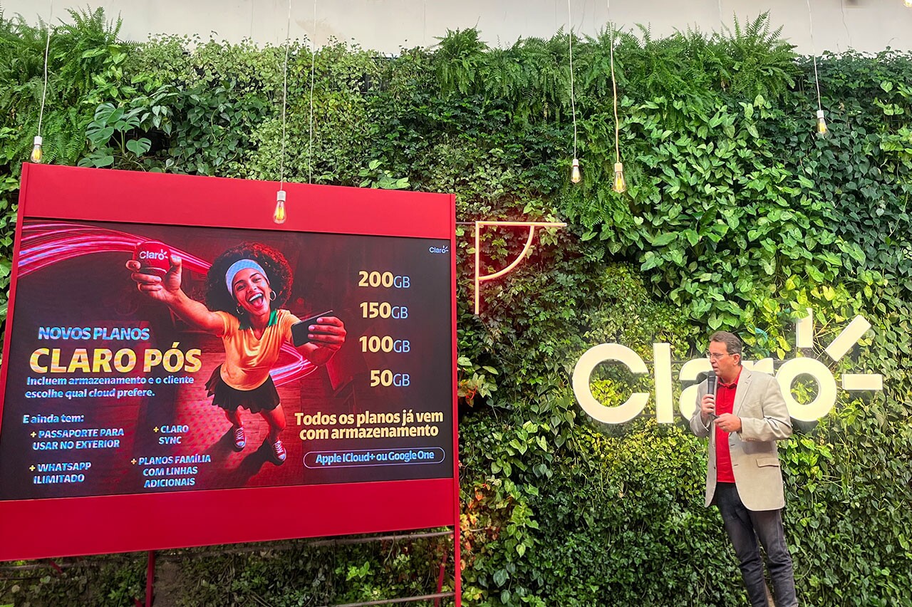 Márcio Carvalho, CMO da Claro, durante evento de apresentação das novas estratégias (Créditos: Larissa Santiago)