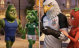 CazéTV aproveita trend de novelinhas das frutas para divulgar Derbi Paulista (Crédito: Reprodução)