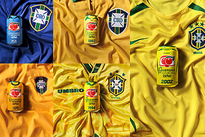 Guaraná Antarctica leva camisas da seleção brasileira às latas