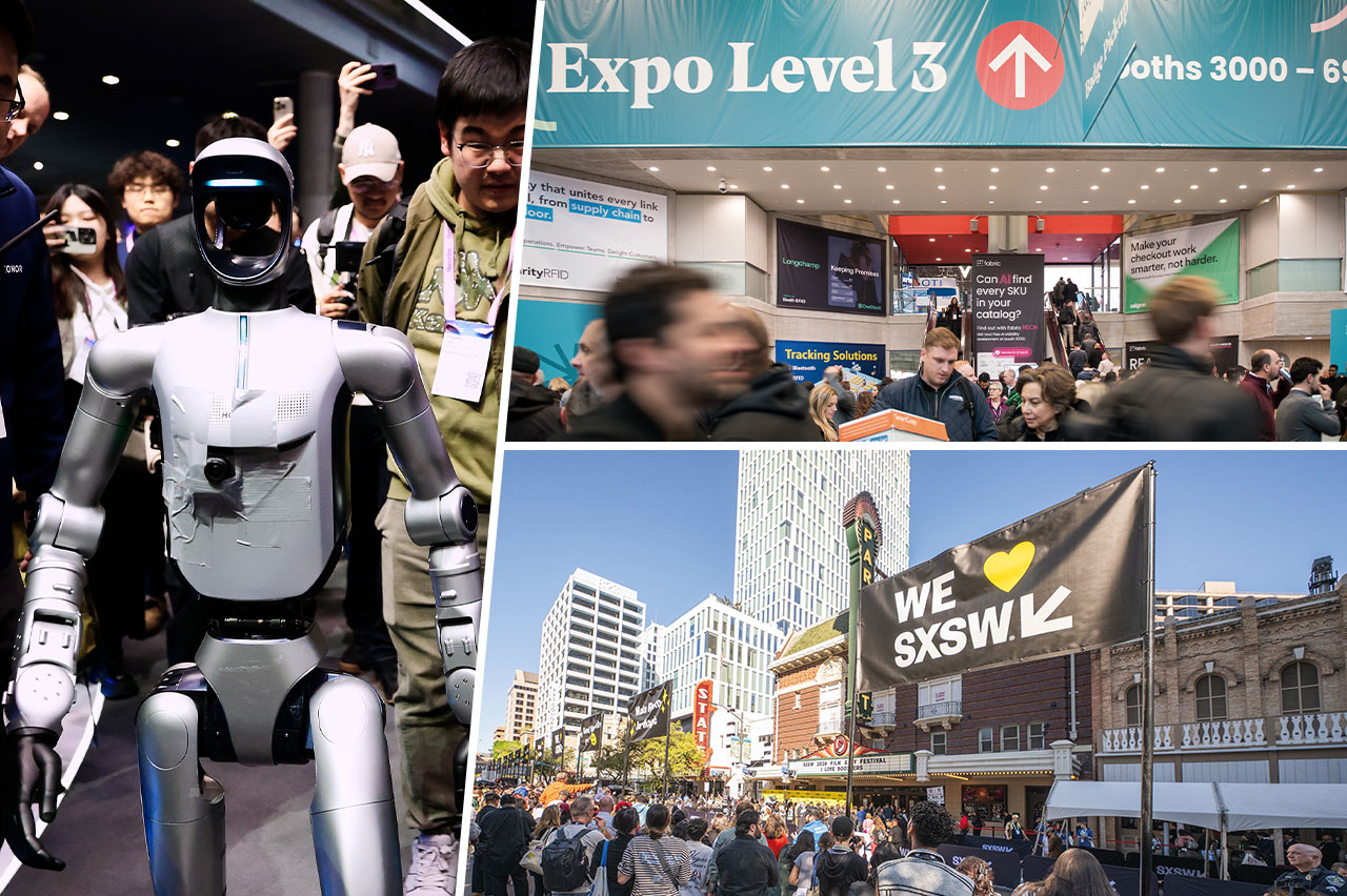 Montagem NRF, MWC e SXSW