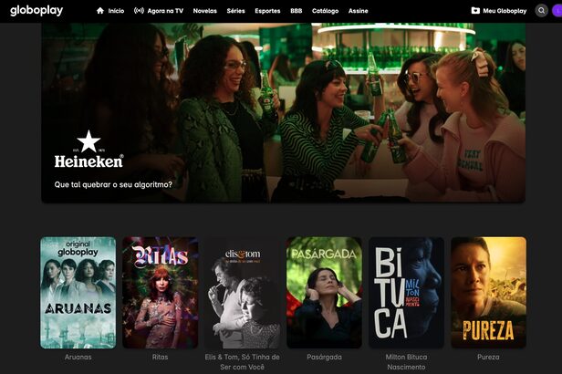 Heineken provoca público para quebrar o algoritmo junto da Globoplay (Crédito: Divulgação)