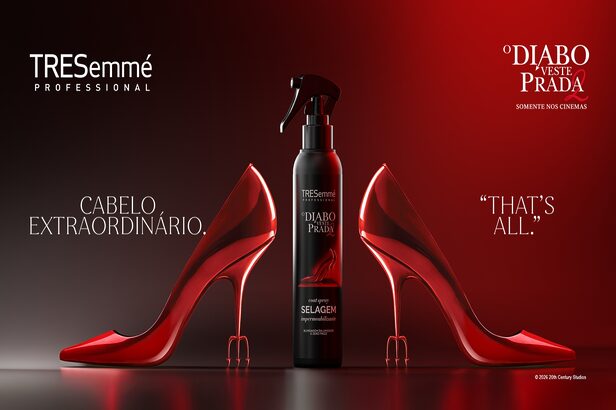 TRESemmé e O Diabo Veste Prada 2 lançam edição limitada com selagem profissional para as brasileiras. (Crédito: Divulgação)