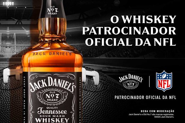 Jack Daniel’s será parceiro da NFL até 2028 (Crédito: Divulgação)