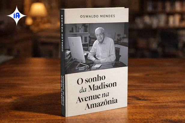 Oswaldo Mendes lançou o livro O sonho da Madison Avenue na Amazônia (Crédito: Divulgação/Fundo gerado por IA)
