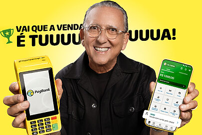 Galvão Bueno estreia como rosto de nova campanha do PagBank